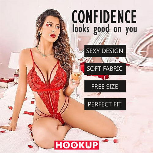 Red Lingerie Single Piece