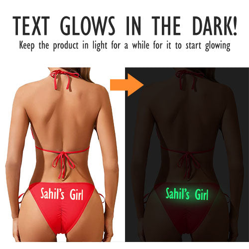 Personalised Glow Lingerie Set